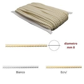 Cordone cotone ø mm 8 articolo 4030 metri 25