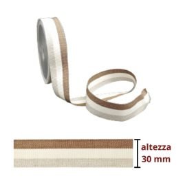 Nastro tricolore misto lino h mm 30 articolo 740/30 metri 20