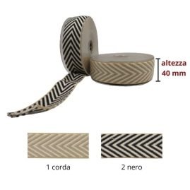 Nastro cotoniero spigato pesante H mm 40 articolo 1-428 metri 10