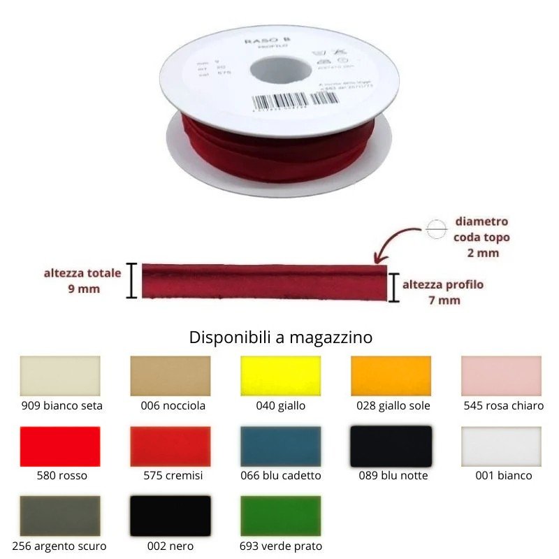 Profilo in raso articolo 1/10
metri 20