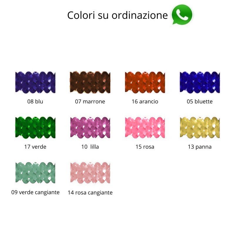 Bordo elastico in paillettes h cm 3 articolo 8/357 metri 9 - immagine 3