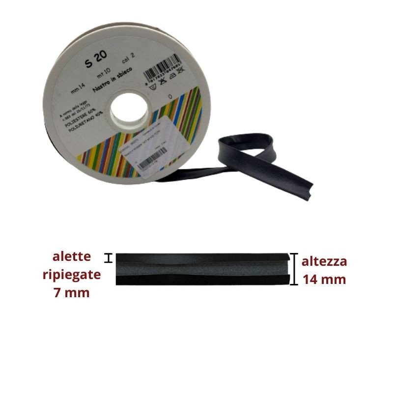 Sbieco in ecopelle h mm 14/7/7 articolo S20 metri 10