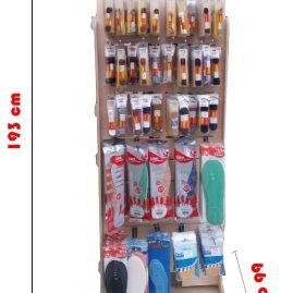 Espositore articolo lacci e solette