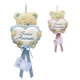 Fiocco nascita modello cuore articolo FN00961.B