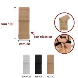 Prolunga reggiseno con elastico a 3 ganci h mm 38 articolo PR38/3 MAS