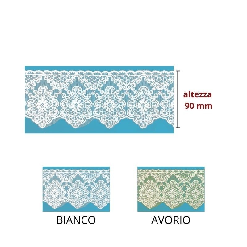 Pizzo tulle 100% poliestere articolo 3199 metri 10 - immagine 2