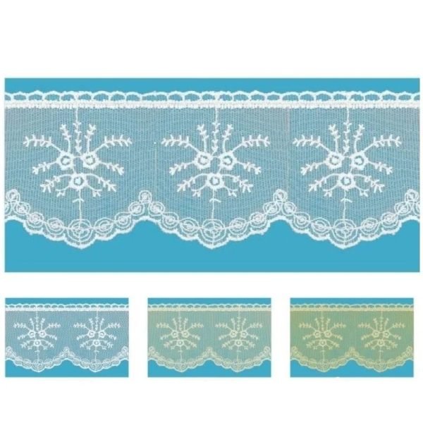 Pizzo tulle 100% poliestere h 6,5 cm articolo 30540/1 metri 10