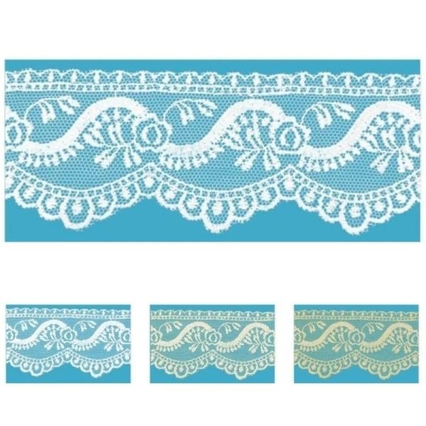 Pizzo tulle 100% poliestere h 6,2 cm articolo 60158 metri 10