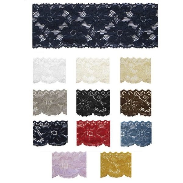 Pizzo tramezzo elastico h cm 6 articolo LS504 metri 20