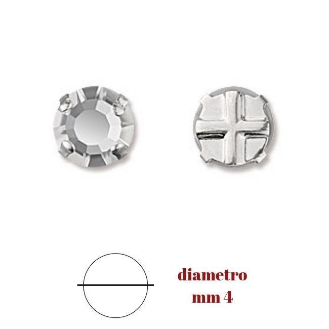 Strass castone piatto ø mm 4 (ss16) da cucire articolo 3/3PI16
pezzi 24 - immagine 2