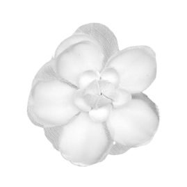 Applicazione da cucire fiorellino in cotone e organza