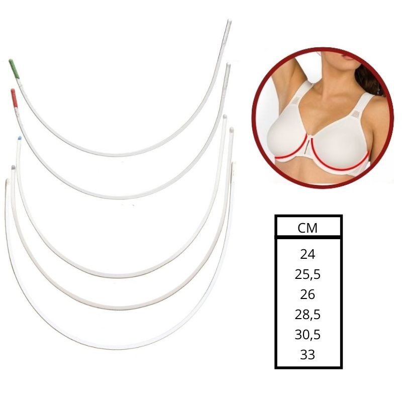 Ferretti di metallo asimetrici per reggiseno balconcino coppie 4 - immagine 2