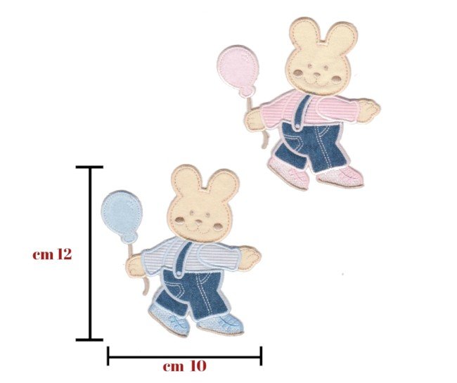 Applicazione termoadesiva tessuto articolo 245/A pezzi 2 - immagine 2