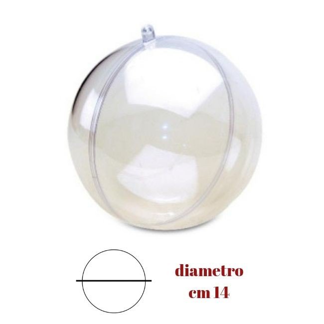 Sfera plastica trasparente ø cm 14 articolo 2000/140 - immagine 2