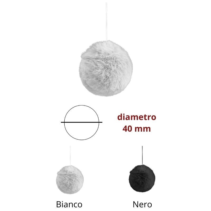 Pompon lapin ø mm 40 articolo K1332/4/12 pezzi 12 - immagine 2