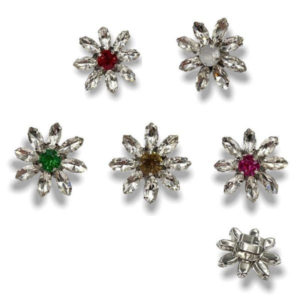 Applicazione fiore pietre in vertro articolo FM10191