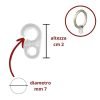 Gancio aperto ø mm 7  per anello tende pezzi 20
