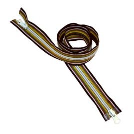 Cerniera lampo multicolor combi (2 cursori) spirale catena 6 mm divisibile cm 80