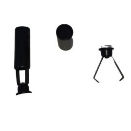 Copri nodo cilindrico in metallo con copri foro