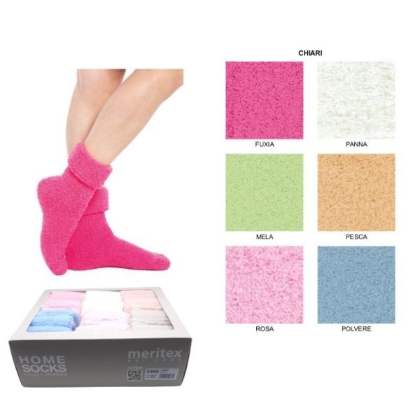 Calzino ciniglia soft donna articolo 3300 Meritex paia 12