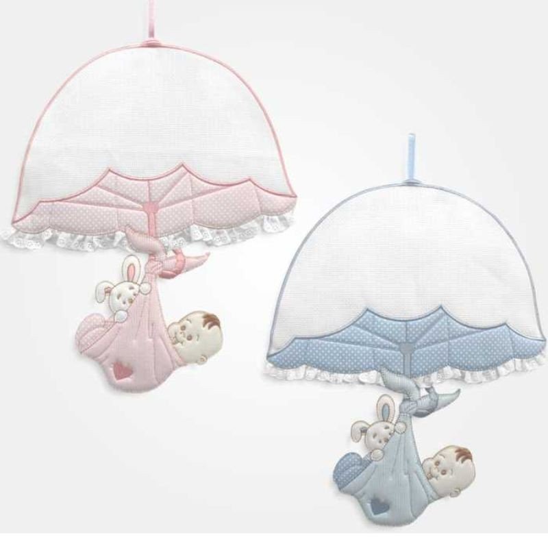 Fiocco nascita con tela aida articolo FN01071.B