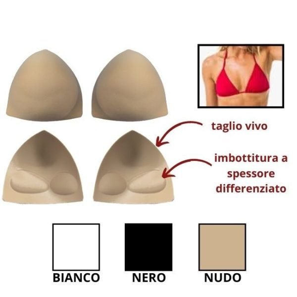 Coppa triangolo anatomica imbottita push up articolo 800T