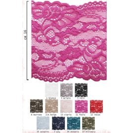 Pizzo elastico h cm 16 articolo LS305 metri 20