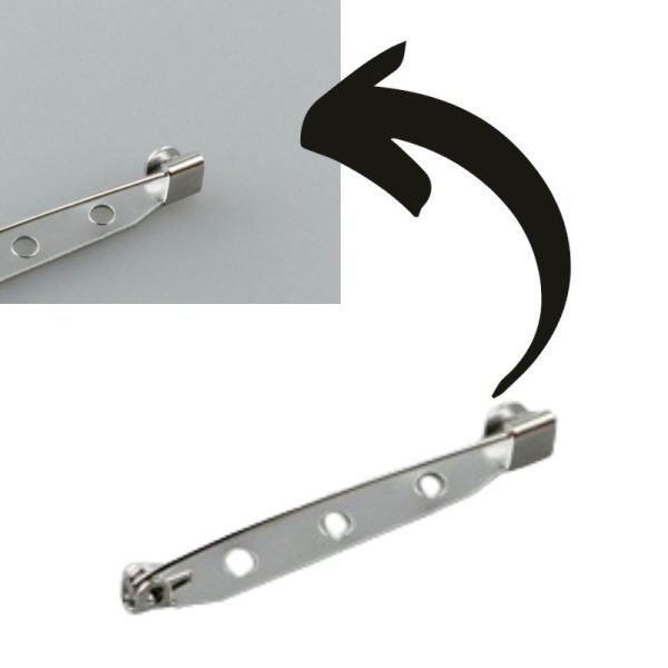 Spilla base forata cucibile h mm 46 articolo ff451/46 pezzi 24