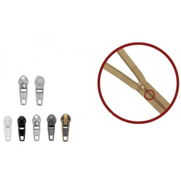 Cursore per zip catena 3 mm spirale