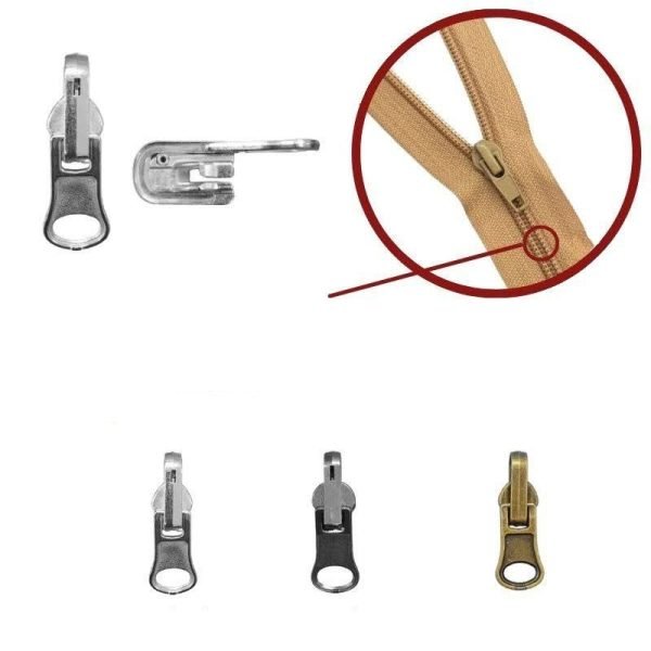 Cursore per zip reversibile catena 6 mm spirale