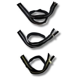 Cerniera lampo carro laminata metallizzata 80 cm divisibile catena plastica 6 mm