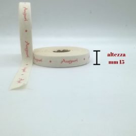 Nastro stampato 100 % cotone h cm 1,5 articolo 600 SA metri 20