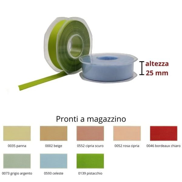 Nastro effetto cotone H mm 25 articolo A925 metri 25
