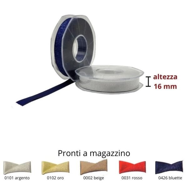 Nastro laminato rasato h mm 16 articolo A2016/O/A metri 20