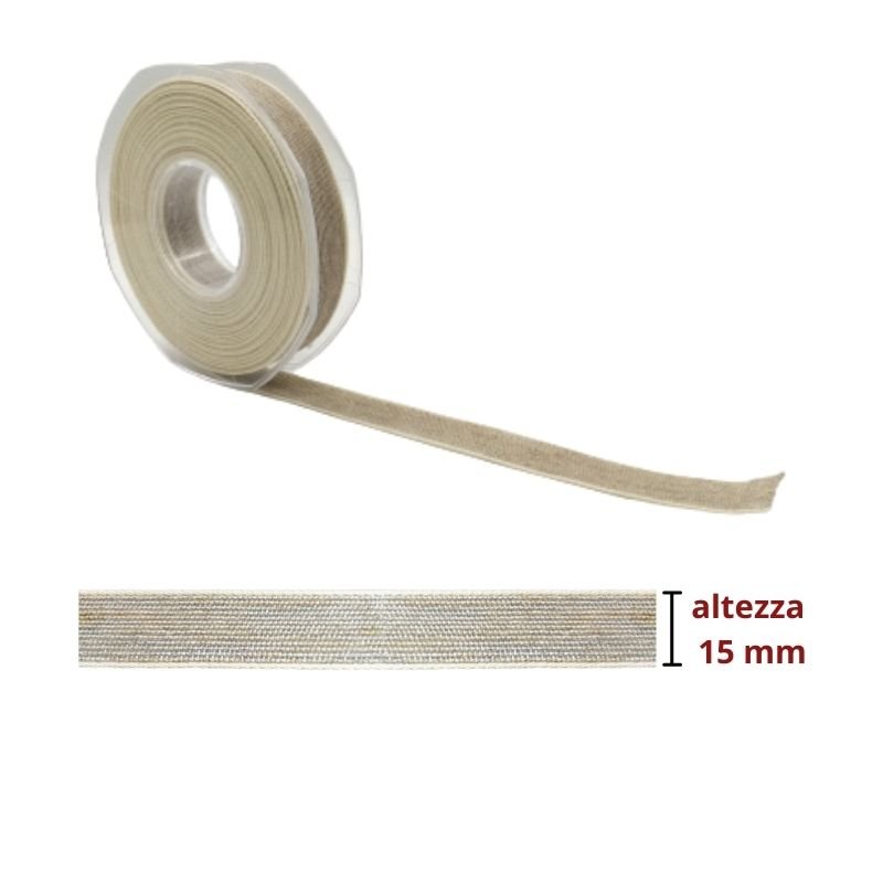 Nastro lino h mm 15 articolo F151/15 metri 15