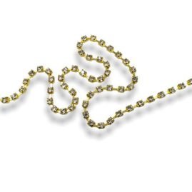 Filo catena strass (maglia larga) ss16 (Ø 4 mm) gioiello articolo FM9317