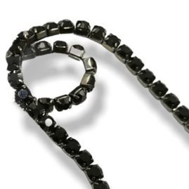 Filo catena strass (maglia stretta) ss6 (Ø 2 mm) gioiello articolo FM9298