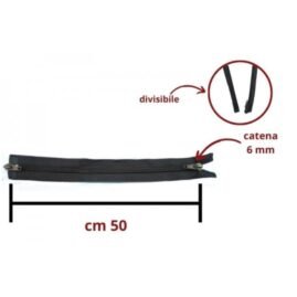 Cerniera lampo combi (2 cursori)  50 cm divisibile catena 6 mm spirale articolo 1185/9/50