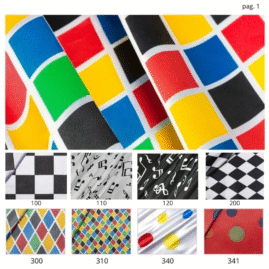 Tessuto raso stampato h cm 150 articolo Jolly