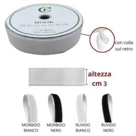 Velcro adesivo h cm 3 metri 25