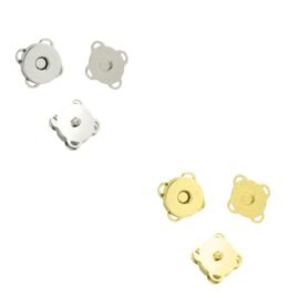 Calamita per borse magnetica in ottone 18 x 18 mm articolo FF439/18 pezzi 12