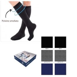 Calza uomo lunga caldo cotone smollato articolo 1732 paia 12