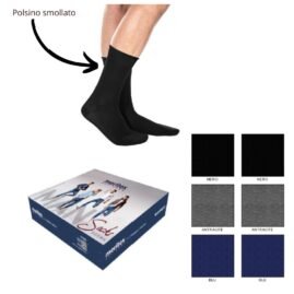 Calzino uomo caldo cotone smollato articolo 1733 paia 12