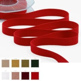 Nastro velluto decorativo h mm 15 bifacciale articolo RV30/15 metri 7
