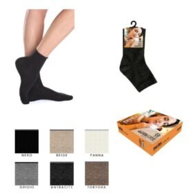 Calza corta donna smollato moda in caldo cotone articolo 3622 paia 12