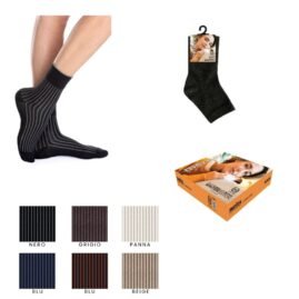 Calza corta donna moda in caldo cotone articolo 3625 paia 12