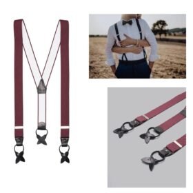 Bretella rasata uomo h cm 2,7 asole pelle lunghezza cm 120