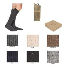 Calza bouclè lunga uomo lavorato in cashmere articolo 1506 paia 6